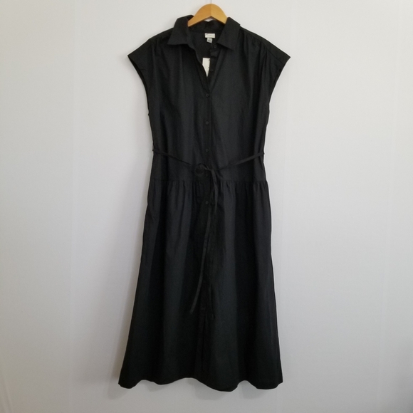 NWT A New Day Black Midi Dress Size Medium - Picture 2 of 9